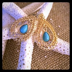 Semiprecious teardrop earrings. NWT