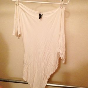 S White Guess by Marciano Miriam Asymmetrical Tee