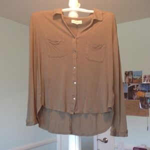 Olive green long sleeve blouse