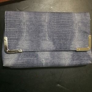 Never Used. Crocodile like blue PoppieJones clutch