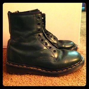 Dark green doc martens