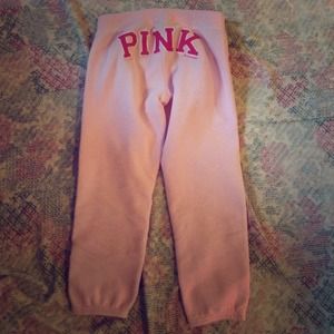 Light pink vs pink cropped sweats