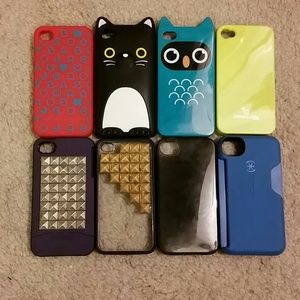LOT 8 cases for iPhone 4/4s
