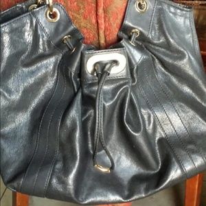 Michael kors black leather handbag