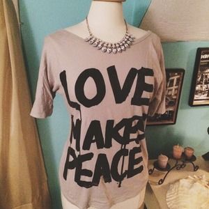 Love Makes Peace Graphic Tee Shirt