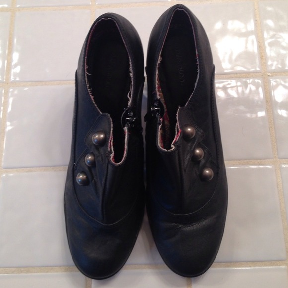 Black studded ankle boots