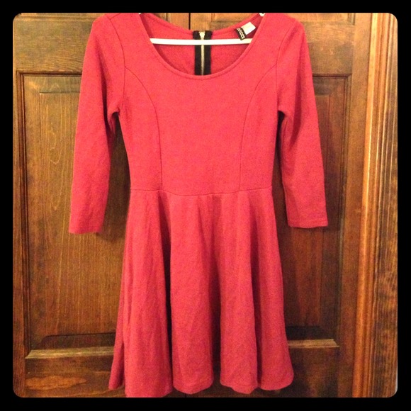 Wine color  skater dress