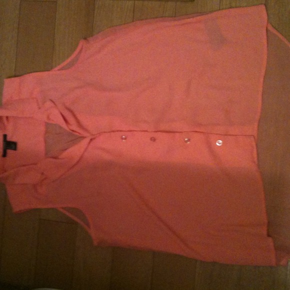 Pink/Peach High Low Top