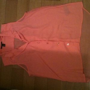 Pink/Peach High Low Top