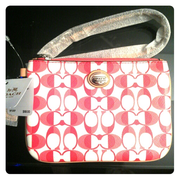 REDUCED for Posh Party! Coach Signature Wristlet