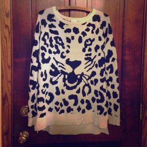 Slouchy cheetah sweater