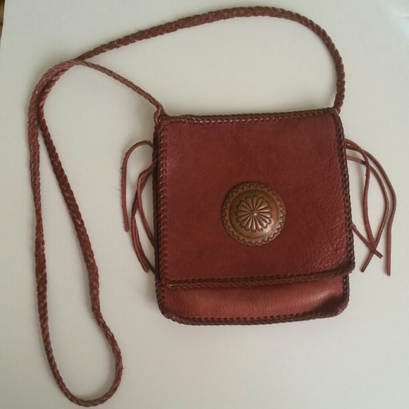 leather vintage crossbody purse