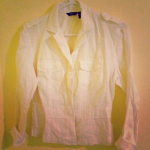 White linen jacket