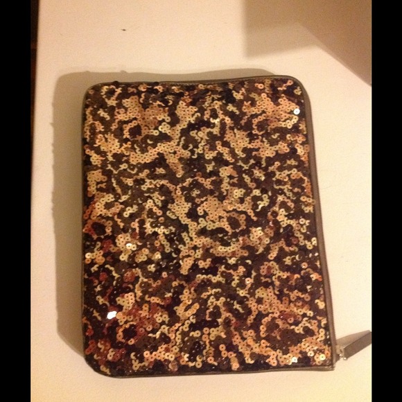 Lobis Padded Sequenced IPad Case Chocolate color