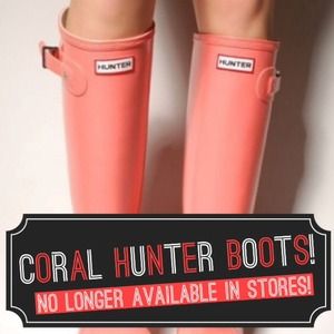 🌟SOLD🌟 CORAL Hunter Boots