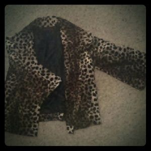 Short coat leopard velour