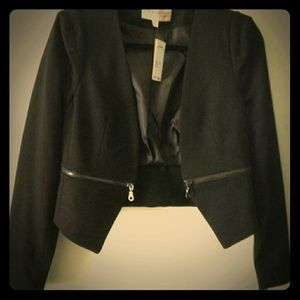 BLACK PHILOSOPHY BLAZER WITH ZIPPERS