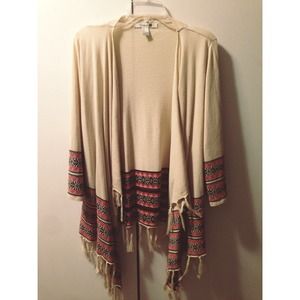 Aztec fringe kimono