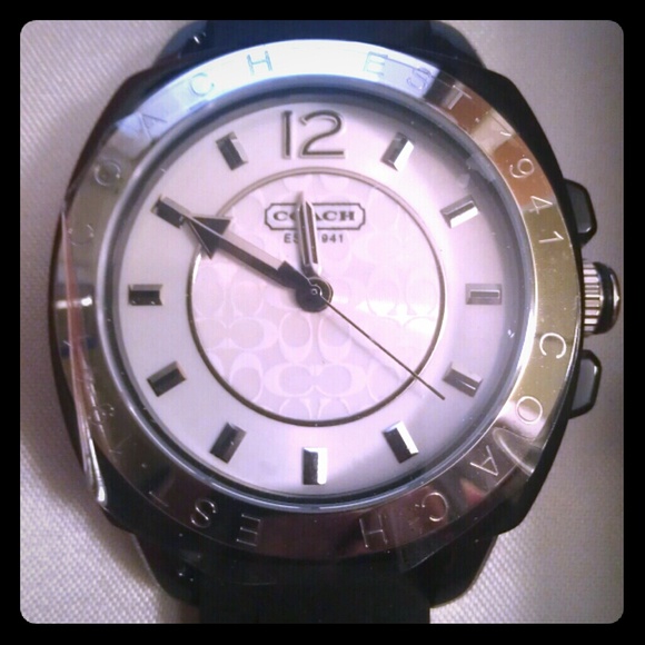 REDUCED! NWT Coach Signature Boyfriend Black Watch