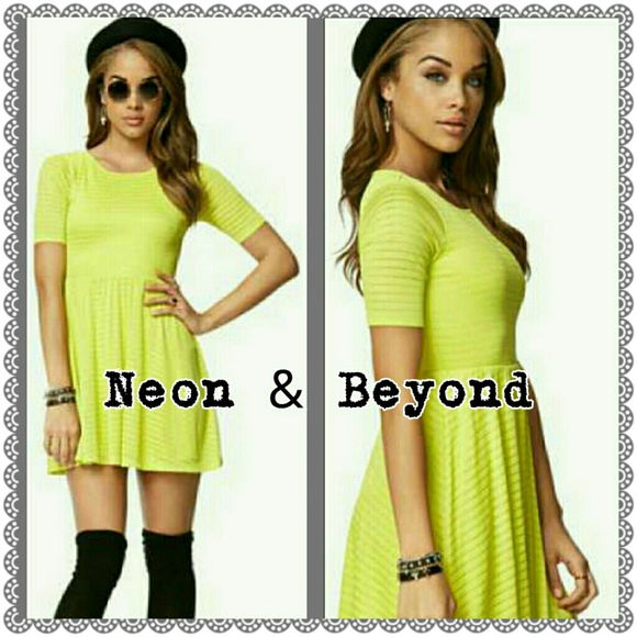 Neon Skater Dress