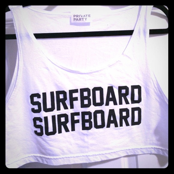 Private Party SURFBOARD crop tank