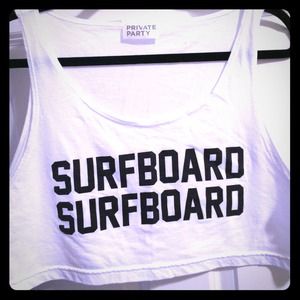Private Party SURFBOARD crop tank