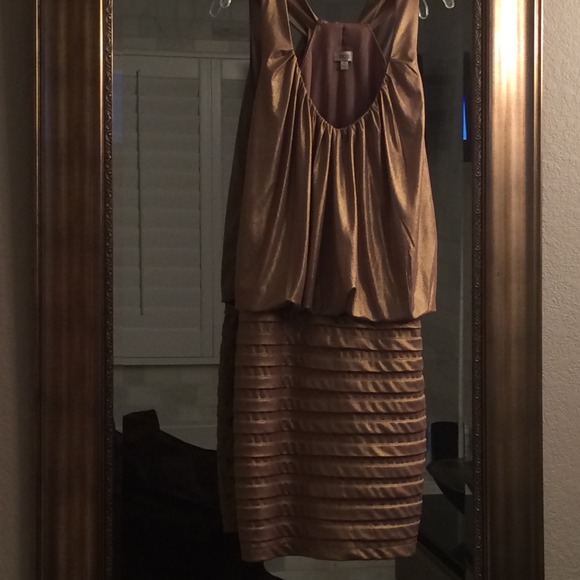 Cache' metallic mini dress