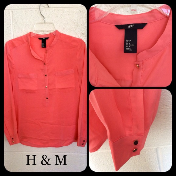 ❌SOLD❌Gorgeous coral top by H&M
