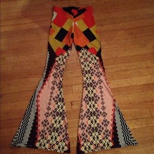 GIFTED Boho Hippie Gypsy Geometric Bell Bottoms