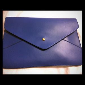 Royal blue envelope clutch