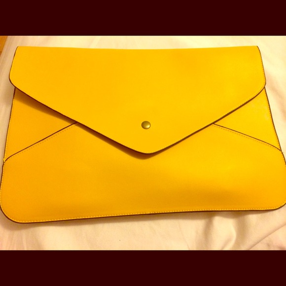 Yellow envelope clutch