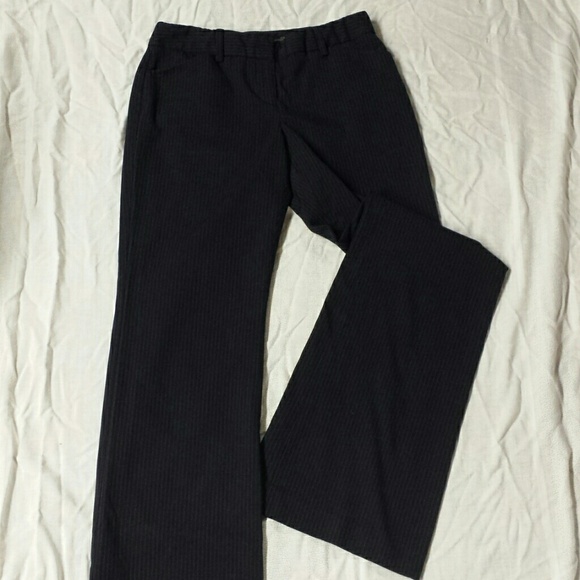 Express Editor Navy Blue Pinned Stripe Trousers