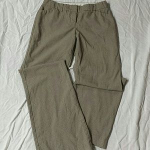 Brown Pinned Stripe Express Editor Pants