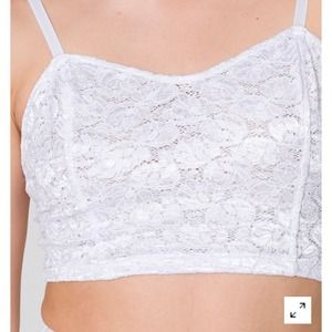 AMERICAN APPAREL LACE RIBBON BUSTIER