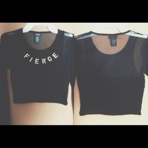 Long Sleeve Fierce Crop Top