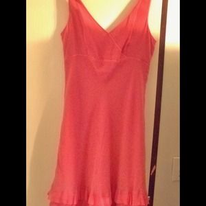 Ann Taylor Perfect Pink Ruffled Dress