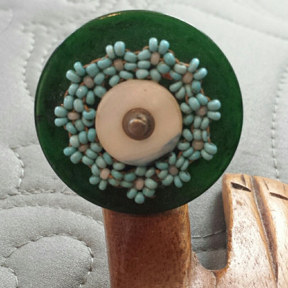 Bohemian handmade Vintage button ring
