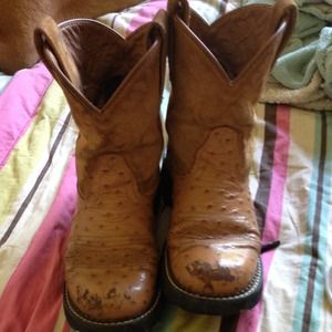 Baby Fat Ariat Women's Ostrich Print Boots 6.5