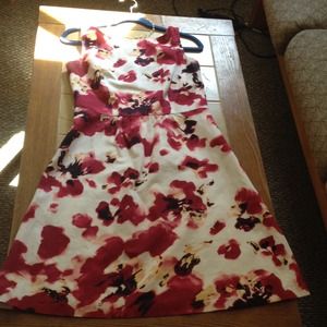 Tea length floral dress