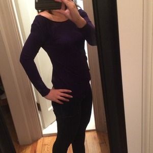 Purple Zara scoopneck top
