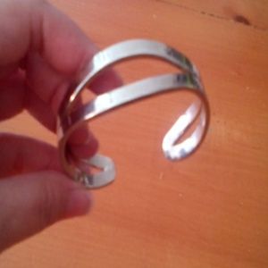 Solid metal bracelet.