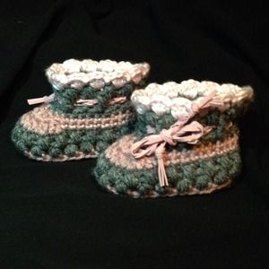 Hand crafted baby booties