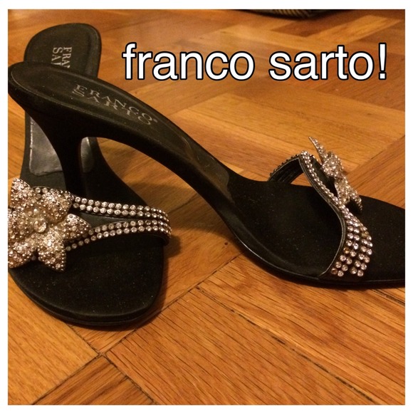 Franco Sarto Kitten Heels. Jeweled! Gorgeous!