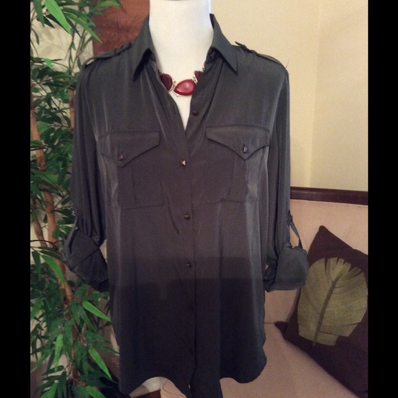 Rock & Republic  Tops - NWOT Olive/Army Green Rock/Republic blouse Size M