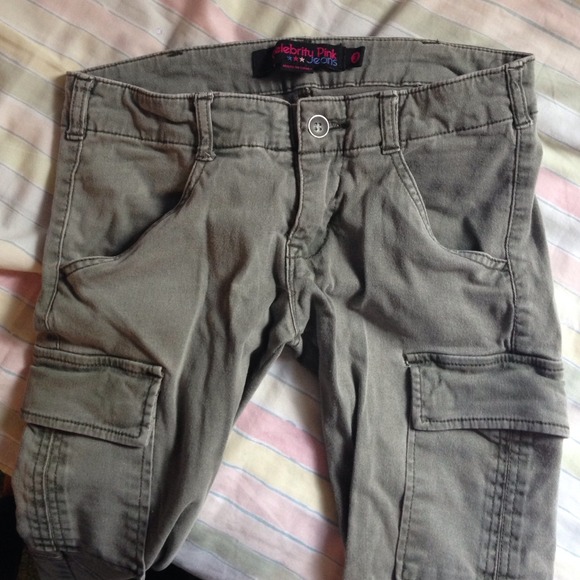 navy green cargo skinny jeans