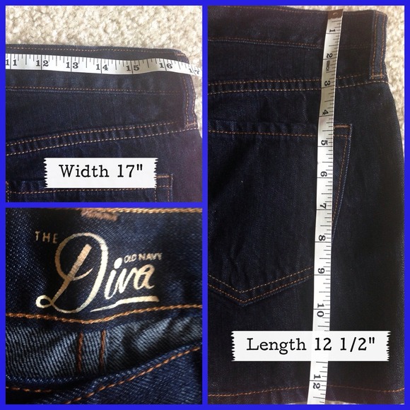 🎉💃NWT Diva Dark Denim Shorts size 8💃🎉 - Picture 3 of 3