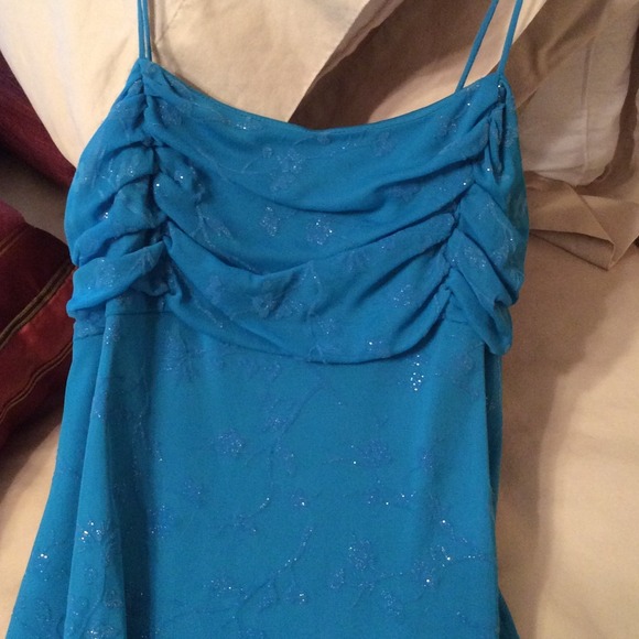 🔥REDUCED🔥🌺Turquoise blue long dress🌺 - Picture 2 of 4