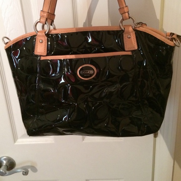 Authentic large black coach purse
