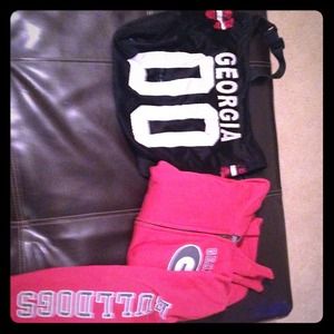 Georgia Bulldog purse and jacket bundle