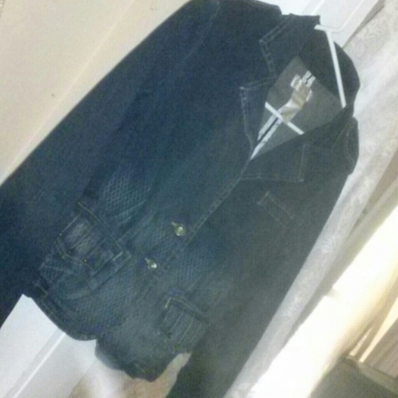 Babyphat snake skin print denim jacket